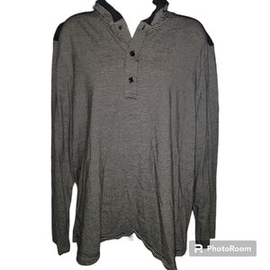 MICHAEL Michael Kors Hooded Button Up Long Sleeve Top